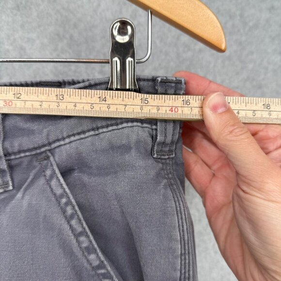 Carhartt Womens Fleece-Lined Crawford Pants Size 8 Reg Coal Gray Work Distressed - Picture 11 of 14